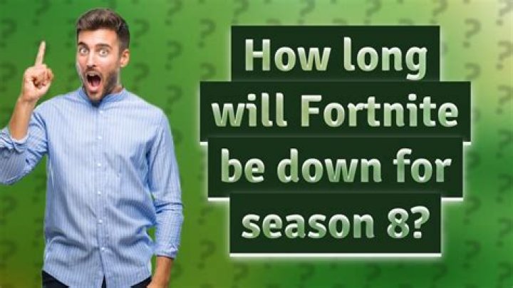 How long will fortnite be down for season 8