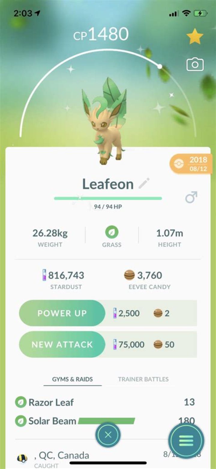 Pokemon go how to get leafeon